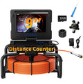 512Hz Self-Leveling Sewer Camera with Meter Counter,9"1080P DVR Drain Inspection Camera,7MM Diameter Cable 32GB TF Card 12 Leds