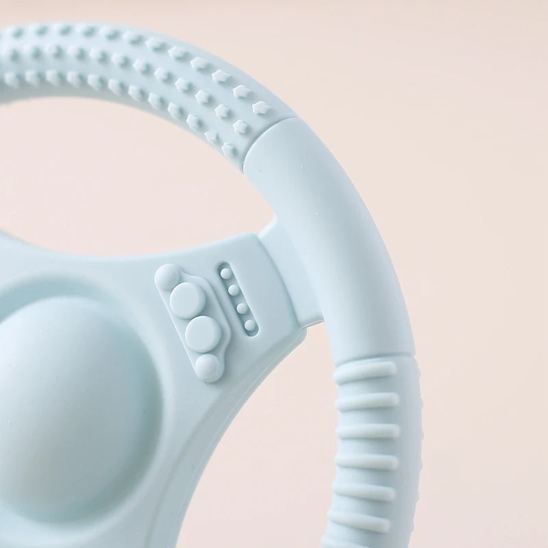 1PC Baby Food Grade Silicone Car Steering Wheel Nursing Teething Toys BPA Free Silicone Teether Toys For Newborn Teething Toys