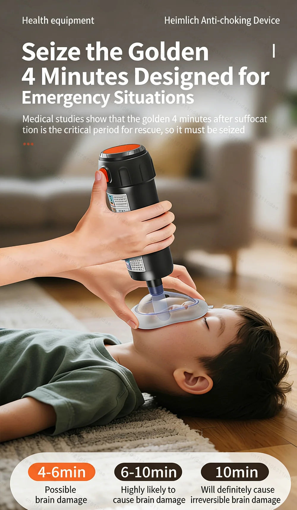 Choking Rescue Device | Manual Anti-Asphyxia Tool | Blue Tidesmit Relaxation Treatment Tidesmit