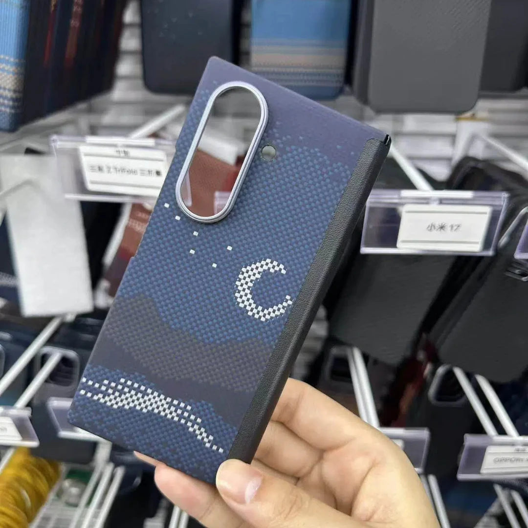 Samsung Galaxy Z TriFold Case: Carbon Fiber Slim Military-Grade Cover Moonlight Mg China Mainland Tidesmit