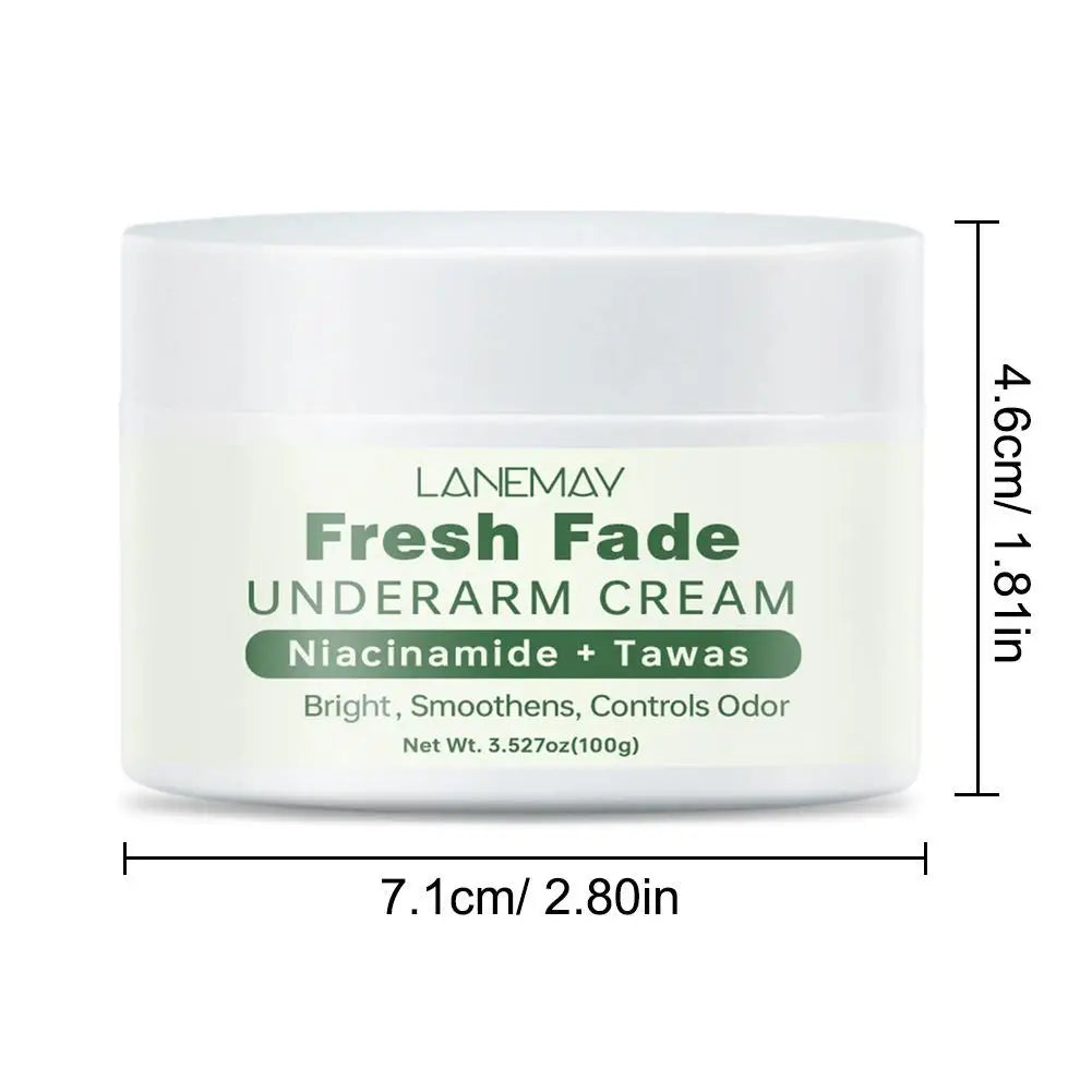 Fresh Fade UNDERARMCREAM Cream Niacinamide Brightens,Smoothens,Controls Odor  Underarm Skin Care Moisturizing  Body Lotion 100g