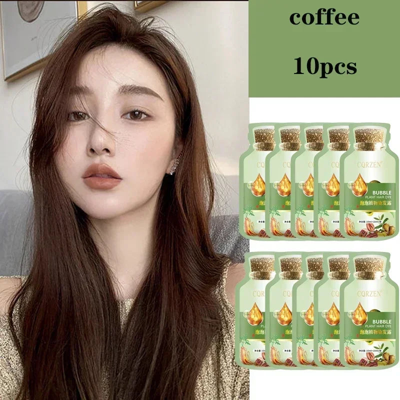 Hair Color Shampoo Cover Gray Hair 5 Minutes Change Hair Color Non-Irritating Hair Dye Shampoo DIY Fashion Hair Color Hair Care