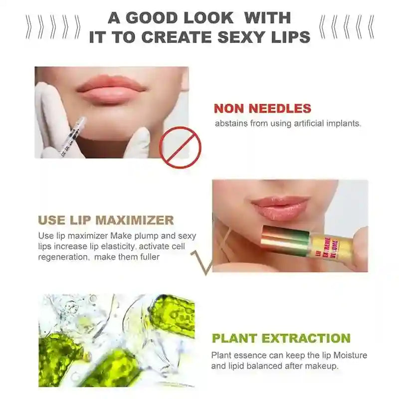 Lip Plumper Oil Serum - Moisturizing Volumizing Treatment | Tidesmit Lip Care Tidesmit