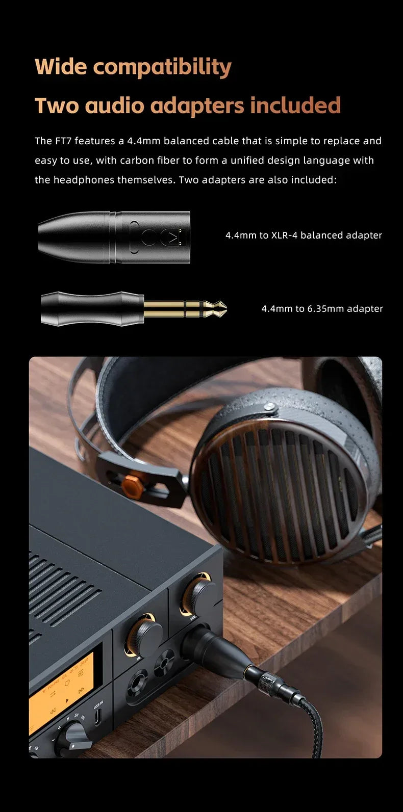 FiiO FT7 Planar Open-Back Headphones 106mm Driver - Tidesmit Tidesmit