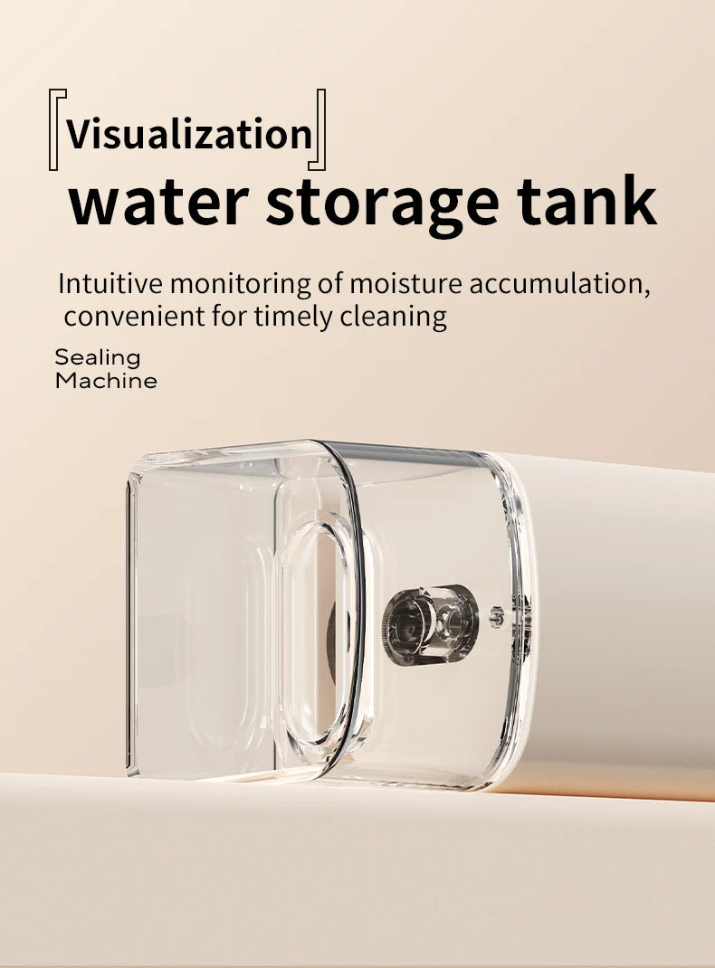 Portable Vacuum Sealer Machine 62kPa Rechargeable Food Vacuum Sealing Machine 150mm Heat Sealer with 3 Temperature Levels
