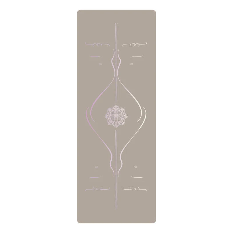 Professional PU Natural Rubber Yoga Mat, Non-Slip Grip Thickened Shock-Absorbing Exercise Dance Fitness Mat