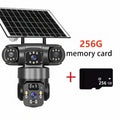 8K HD Solar Security Camera WiFi Wireless Outdoor Dual Lens Solar IP Camera PIR Human Detection Night Vision Battery CCTV Camera
