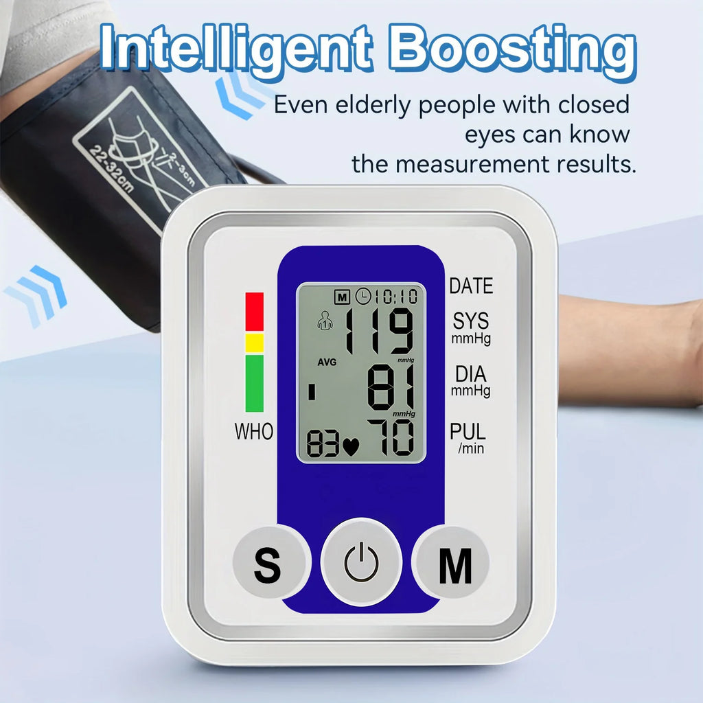 Medical Automatic Arm Blood Pressure Monitor Heart Beat Rate Pulse Meter Tonometer Sphygmomanometers digital tensiometers