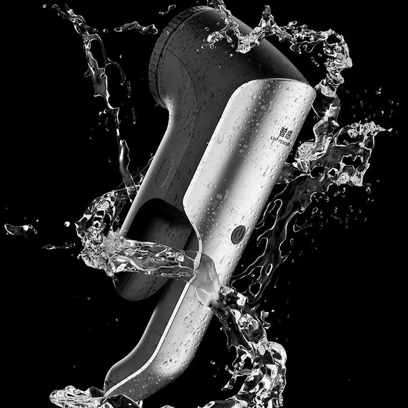 Tidesmit 45W commercial electric lint remover showing the high-efficiency shaving blade and ergonomic handle design.