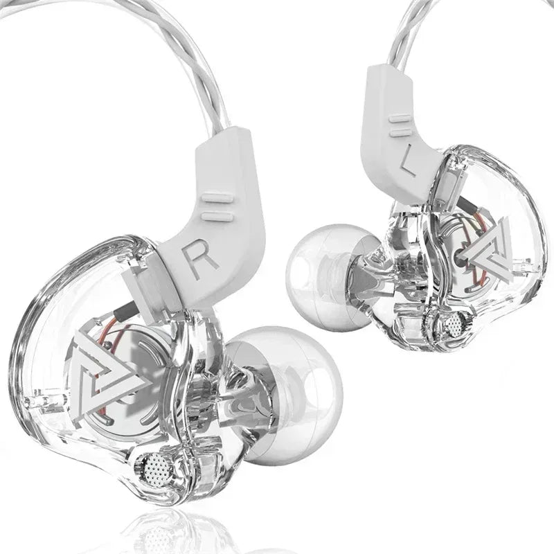 Original QKZ AK6 In Ear Earphone 6 Dynamic Driver Unit Headphone With Mic Stereo Sports HIFI Subwoofer Headset Monitor Earbuds White China Mainland Tidesmit