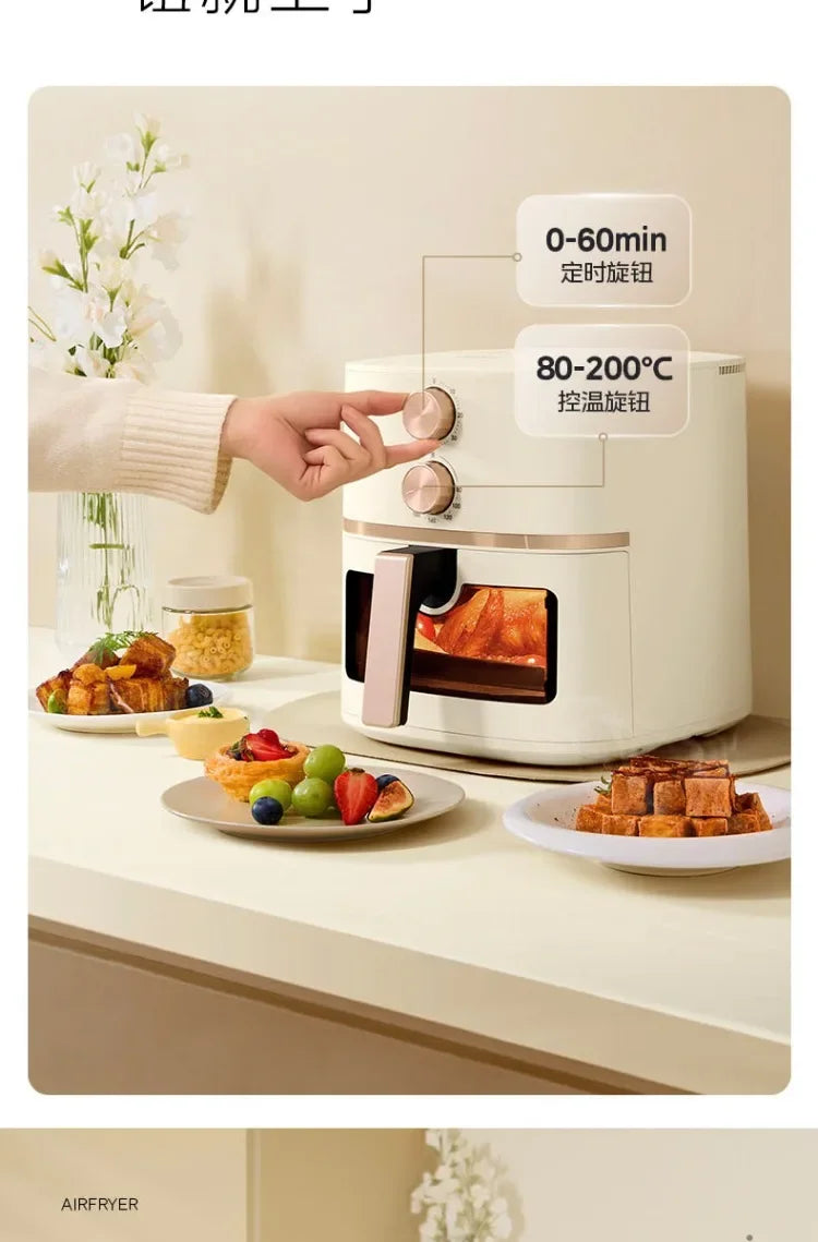 220V New Arrival Midea Home Use Large Capacity Visual Air Fryer Integrates Electric Oven And Deep Fryer No Flip Cooking Machine