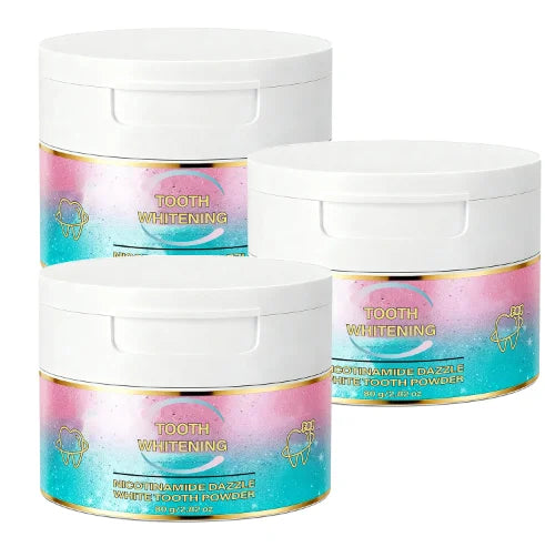 Tidesmit Niacinamide Dazzle White Tooth Powder for gentle teeth whitening and deep cleansing with kiwi extract