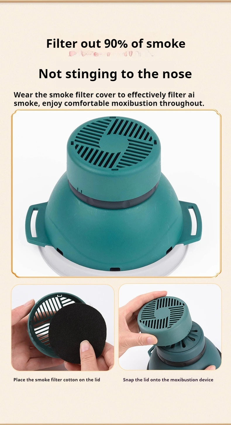 Smokeless Moxibustion Jar: Portable Muscle Relief & Heat Therapy Tool Back Massage Instrument Tidesmit