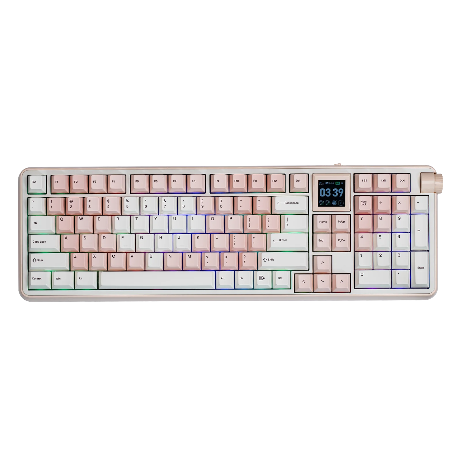 EPOMAKER RT100 PRO Full Sized ANSI US Layout Tri-mode Wireless Mechanical Gaming Keyboard with 5000mAh Battery & RGB Backlight