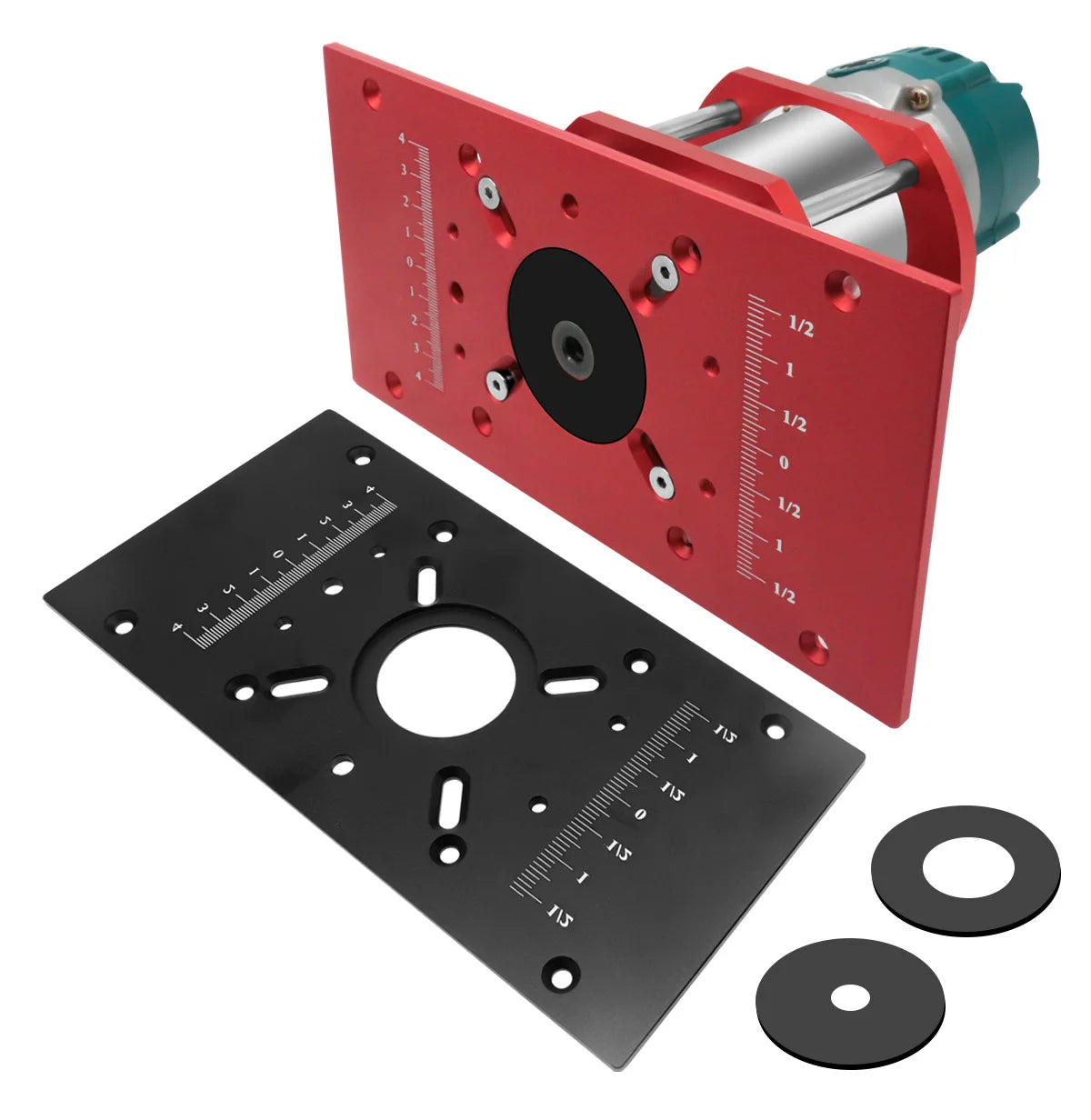 Router Lift with Fixed Base - Aluminum Router Insert Plate - Woodworking Universal Router Lift Base for 65mm Dia Router Motor