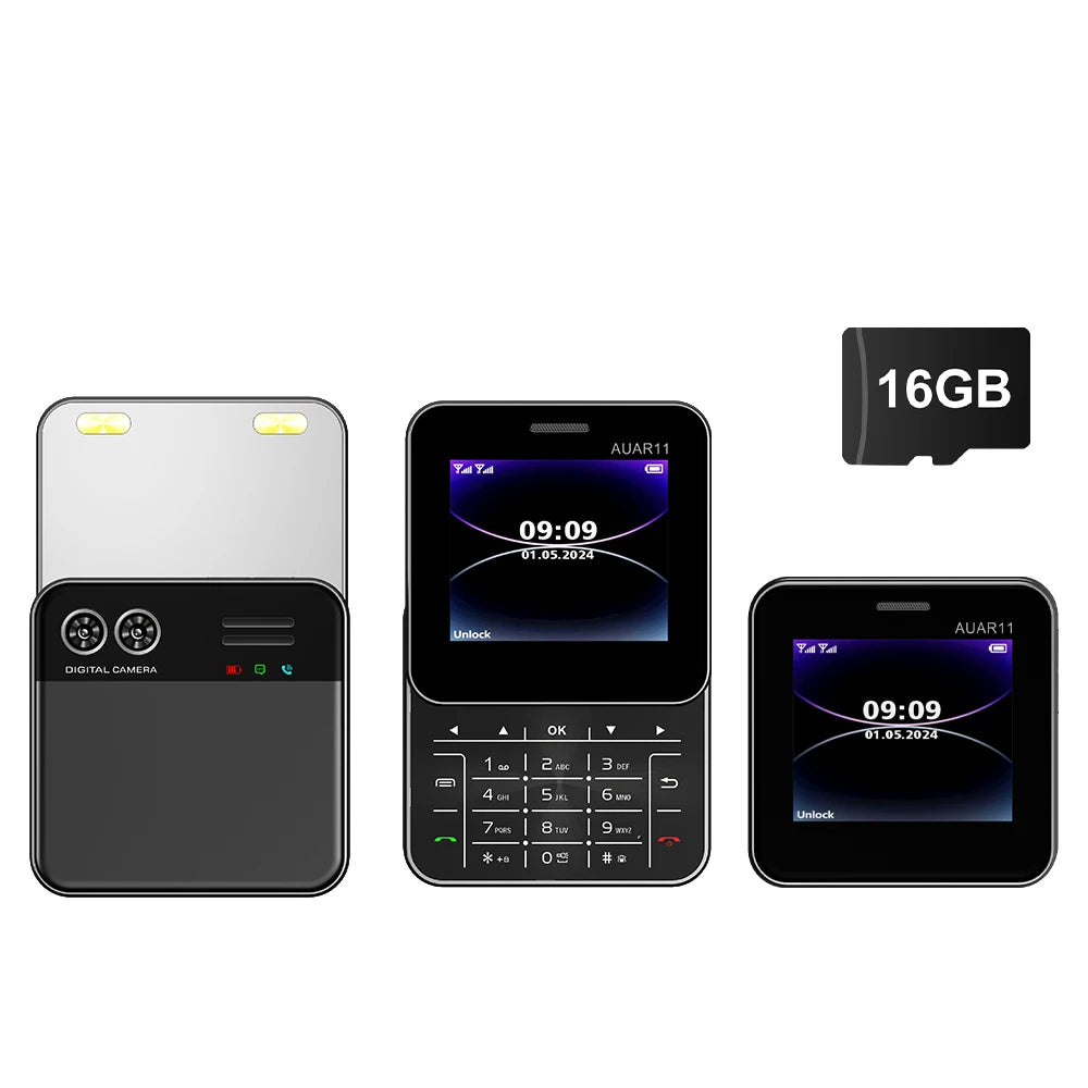 SERVO AUAR11 Rotating Screen Mobile Phone 2G GSM Dual SIM Blacklist Magic Voice FM Radio Speed Dial Torch Mini Sliding Cellphone
