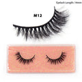 Tidesmit 12mm-15mm short natural 3D mink lashes fluffy wispy false eyelashes for face makeup detail view