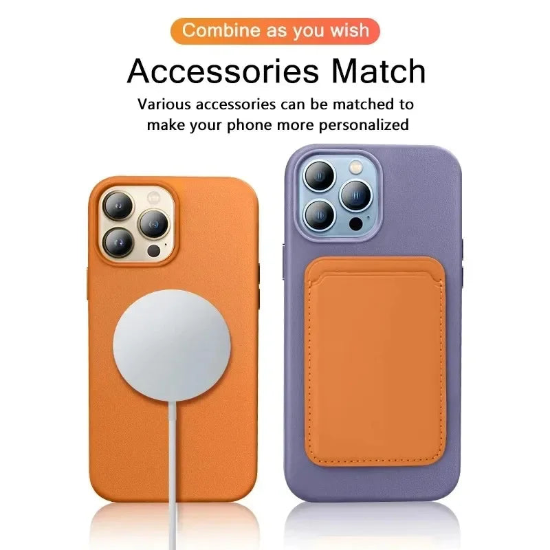 MagSafe Leather Phone Case for iPhone 17 Pro - Slim Shock-Absorbing Cover Tidesmit