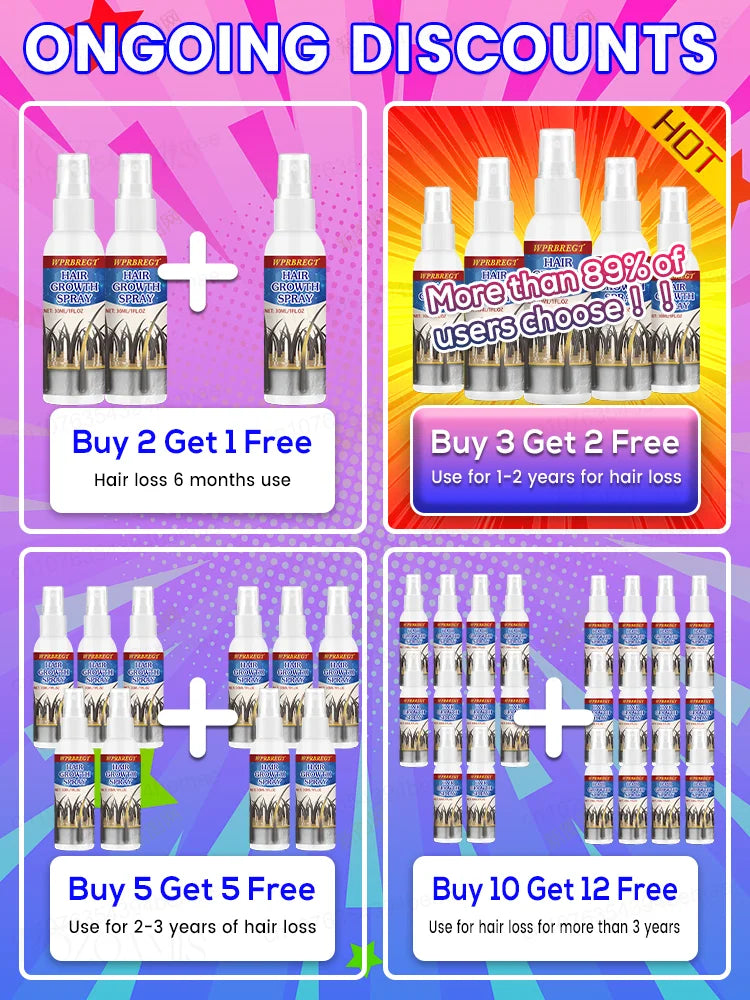 Ginger Hair Growth Spray for Scalp Nourishment and Root Strength Relaxation Treatment Tidesmit