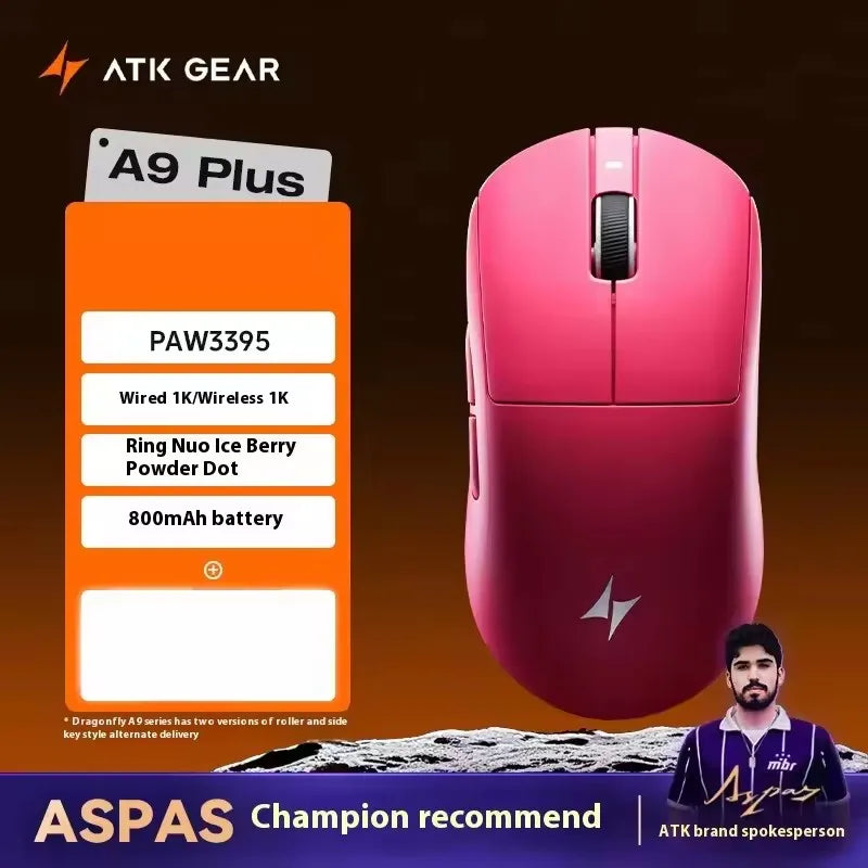 ATK A9 PLUS ULTRA Series Mouse Dual 8K Wireless Mouse Bluetooth Lightweight PAW3950 Ultra Nordic52840 E-sports Mice Gift