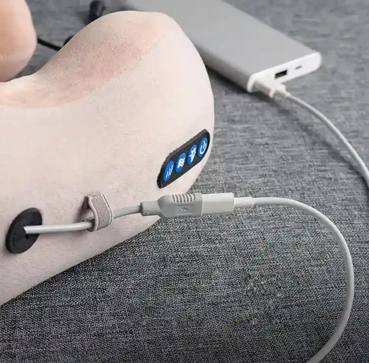Portable Neck Massager Pillow | U-Shaped Cervical Support with Heat Massage Roller Tidesmit