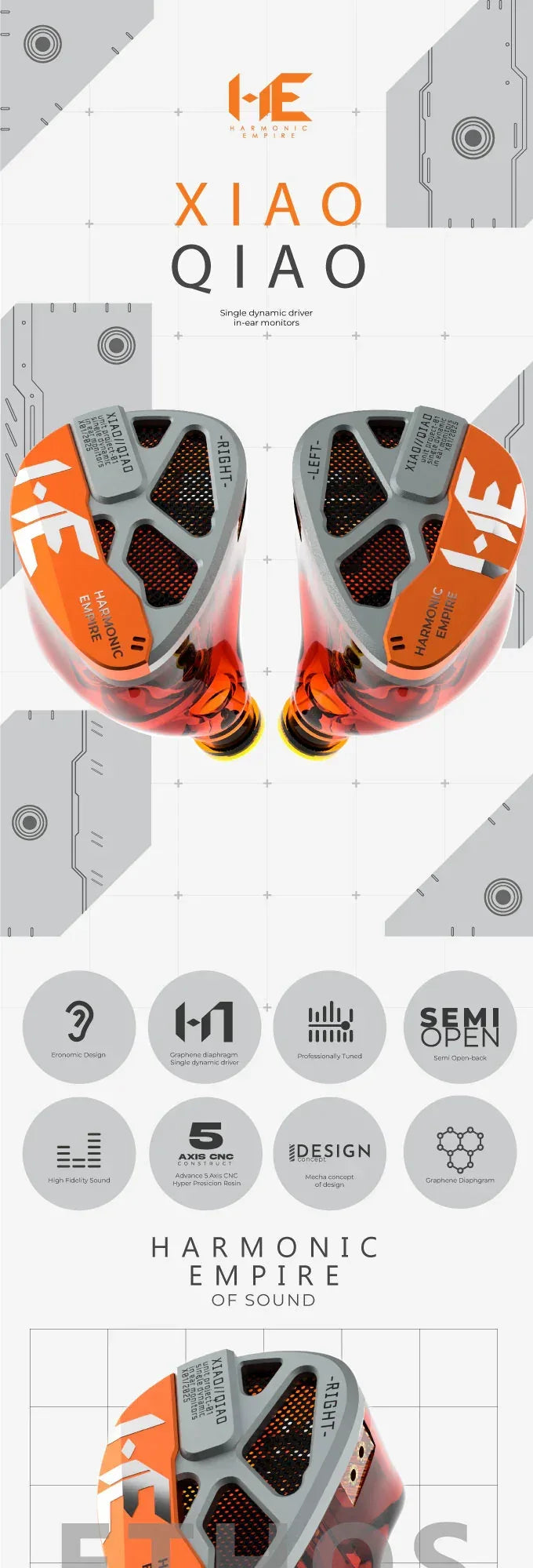 Hi-Fi In-Ear Monitors | Dynamic Driver Wired Earbuds by Tidesmit Tidesmit
