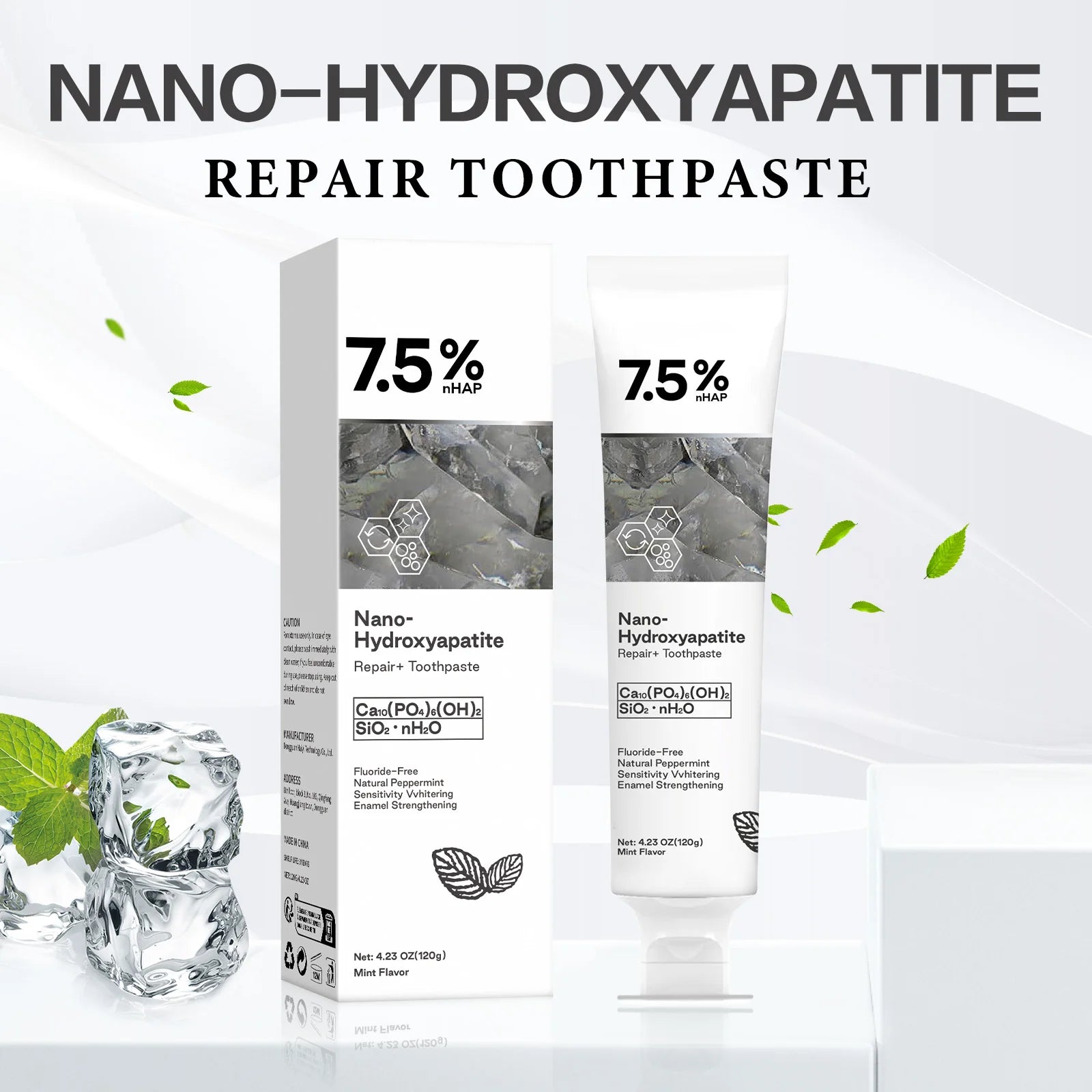 Tidesmit Nano Hydroxyapatite Teeth Whitening Toothpaste for Coffee Stain Removal and Fresh Breath