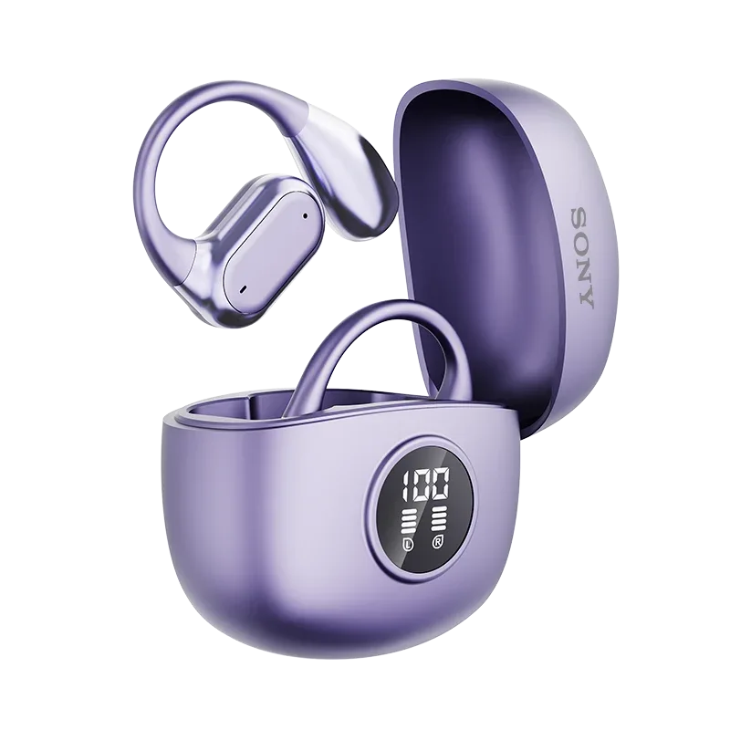 Wireless Ear Hook Headphones Bluetooth 5.4 Sport Tidesmit PURPLE Tidesmit