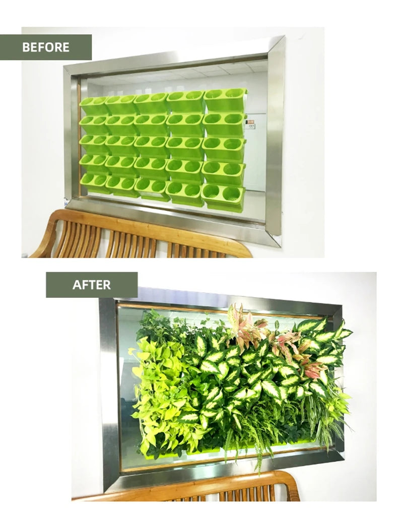 Plant Wall Flowerpot Modular Vertical Greening Basin Stackable Combination Wall Hanging Planter Flower Pots Garden Decoration