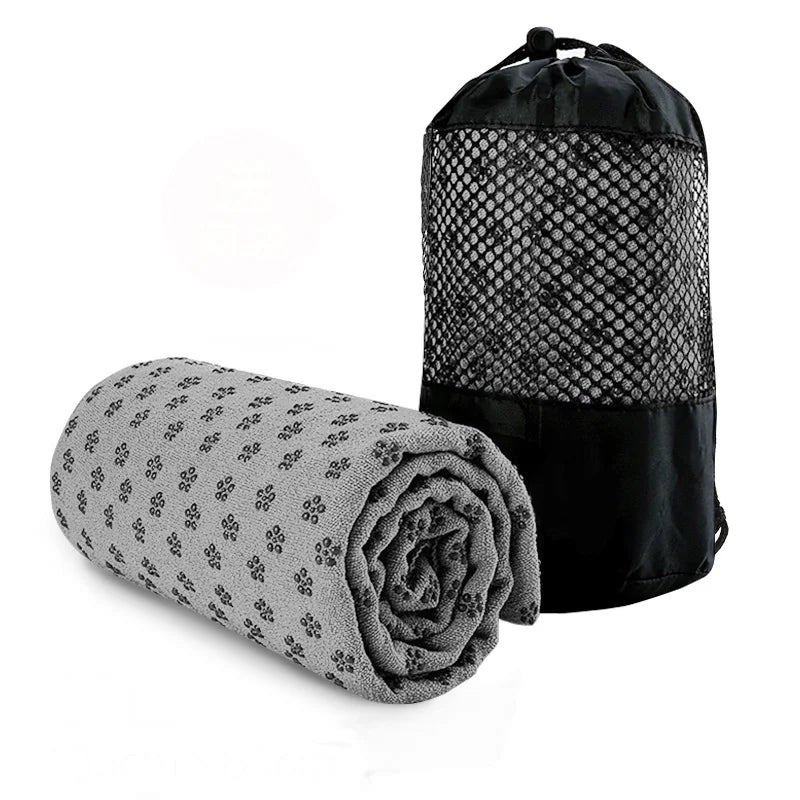 Non Slip Hot Yoga Towel Pilates Mat Yoga Blanket Sweat Absorbent Portable Fitness Meditation Mat Sports Workout Travel Blanket