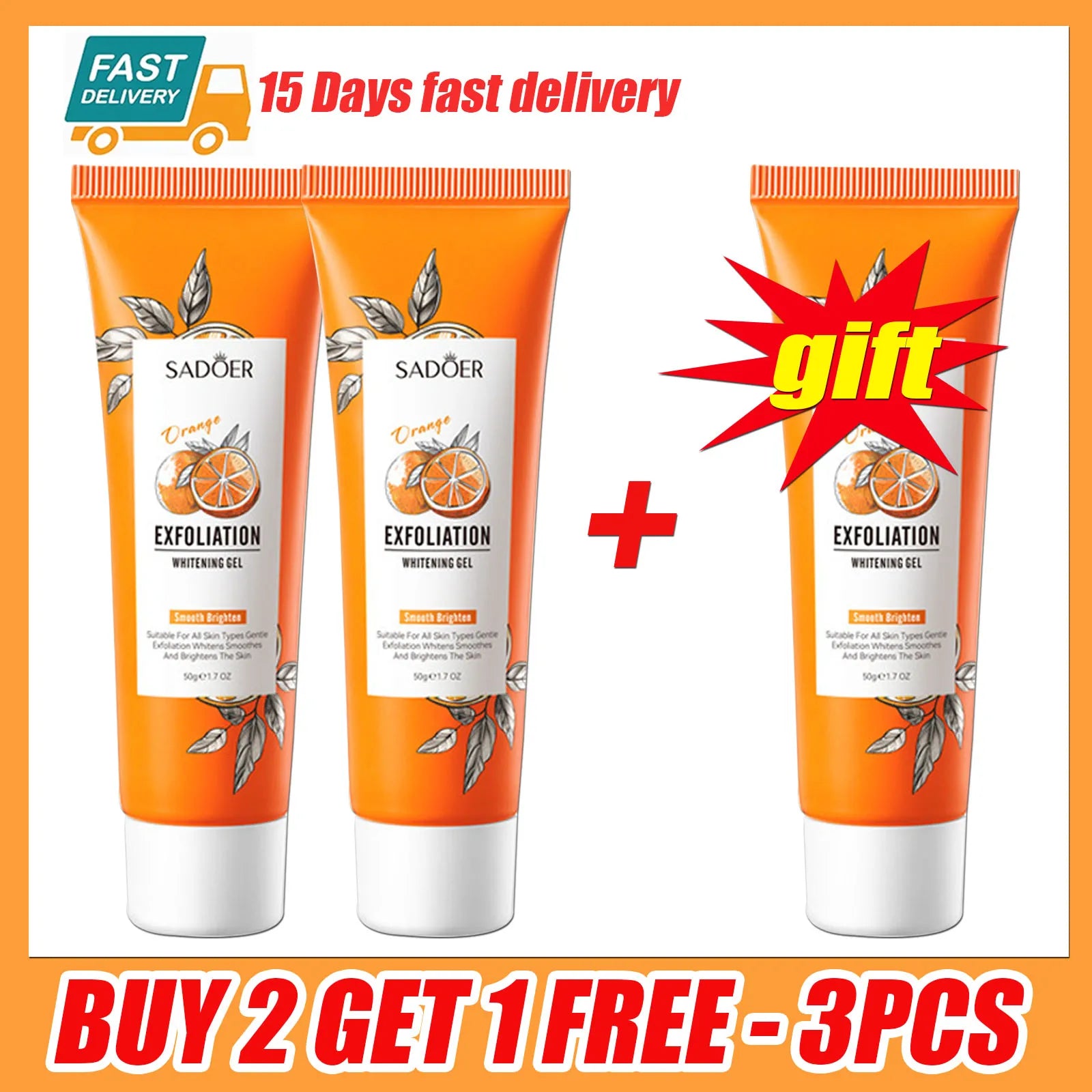 Orange Exfoliating Peeling Gel | Deep Pore Cleanser | Tidesmit 50g Scrubs Treatments Buy 2 get 1-3pcs Tidesmit
