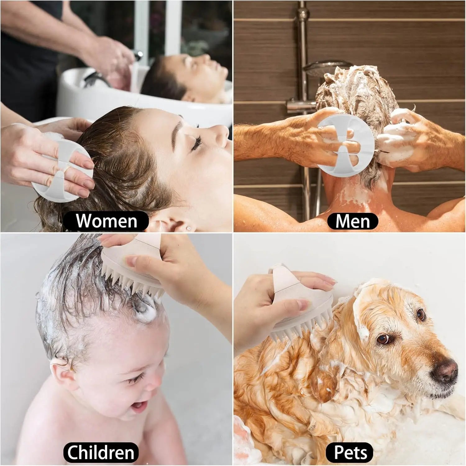 Scalp Massager Shampoo Brush Silicone Hair Scrubber | Tidesmit Massage Cushion Tidesmit