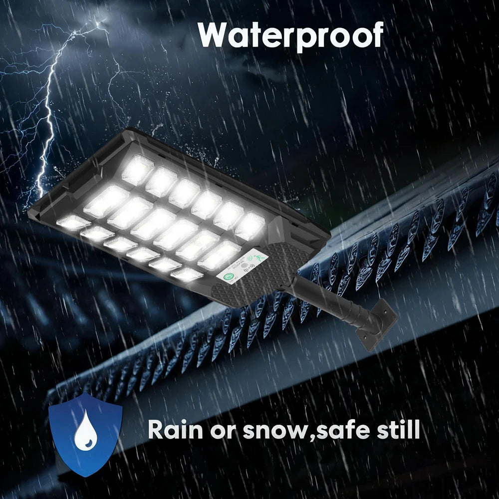 LED Solar Street Lights Outdoor Waterproof 50000LM Wide Angle Solar Light Parking Light Motion Sensor for Security Street Light