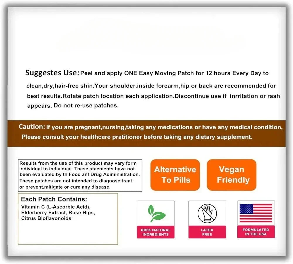 Tidesmit 30 Vitamin C transdermal patches with elderberry and rose hips for immune support and antioxidant benefits.