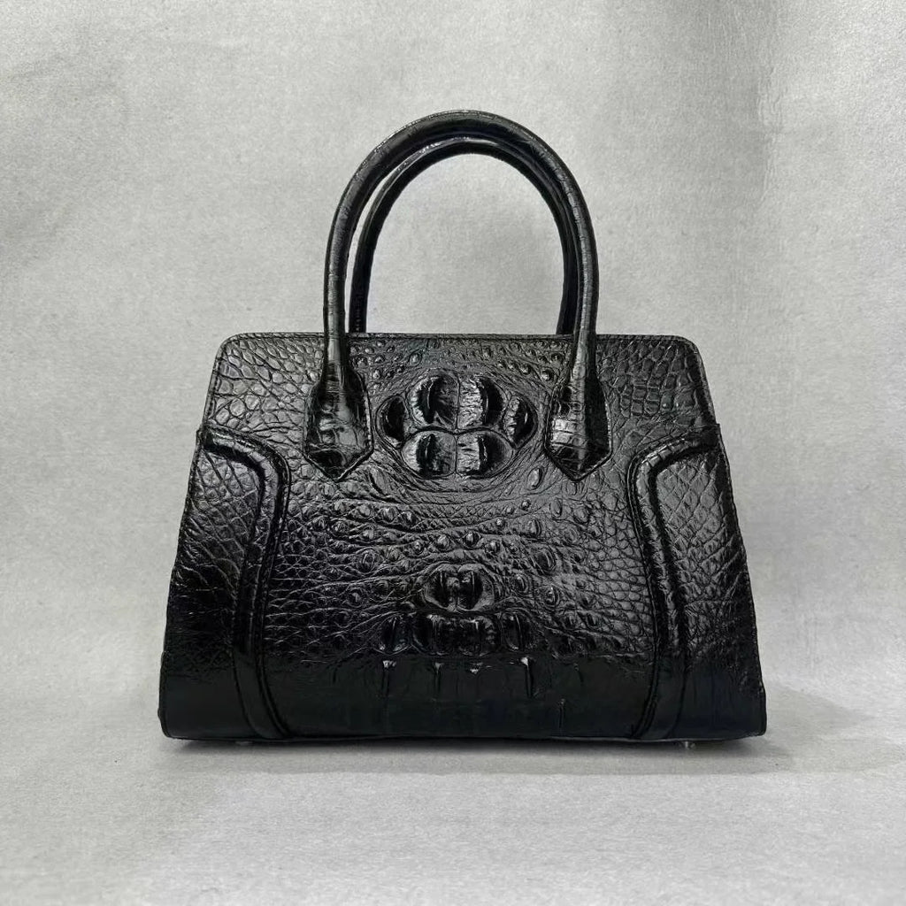 Authentic Alligator Leather Women's Classic Handbag Genuine Crocodile Skin Lady Single Shoulder Bag Female Top-handle Purse Bag