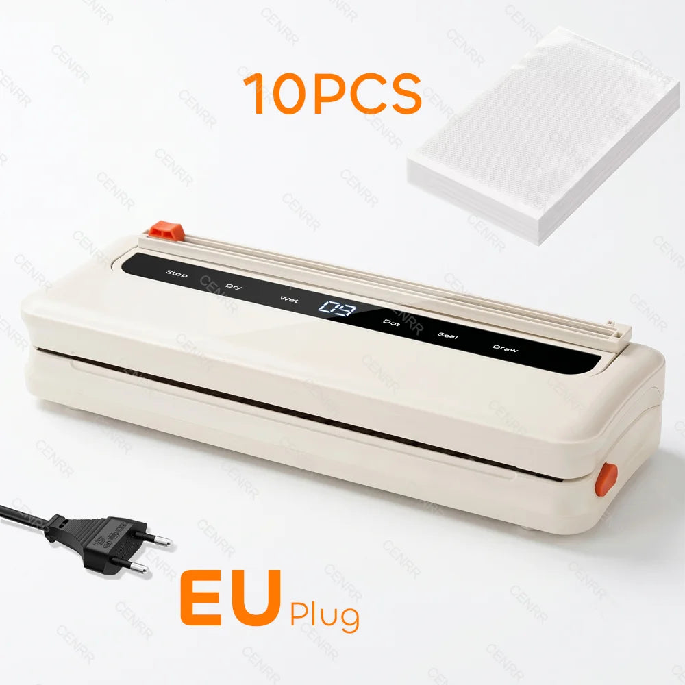 CENRR NEW Electric Vaccum Sealer Dry/Wet Food Packaging Machine Bag Sealing With UV Food Cutter Food Vacuum Packaging Machine
