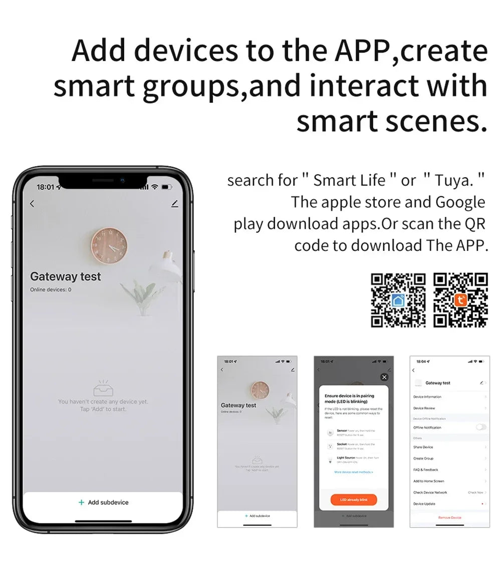 Multi-Mode Smart Gateway: Zigbee & Bluetooth Hub for Alexa & Google Home Tidesmit
