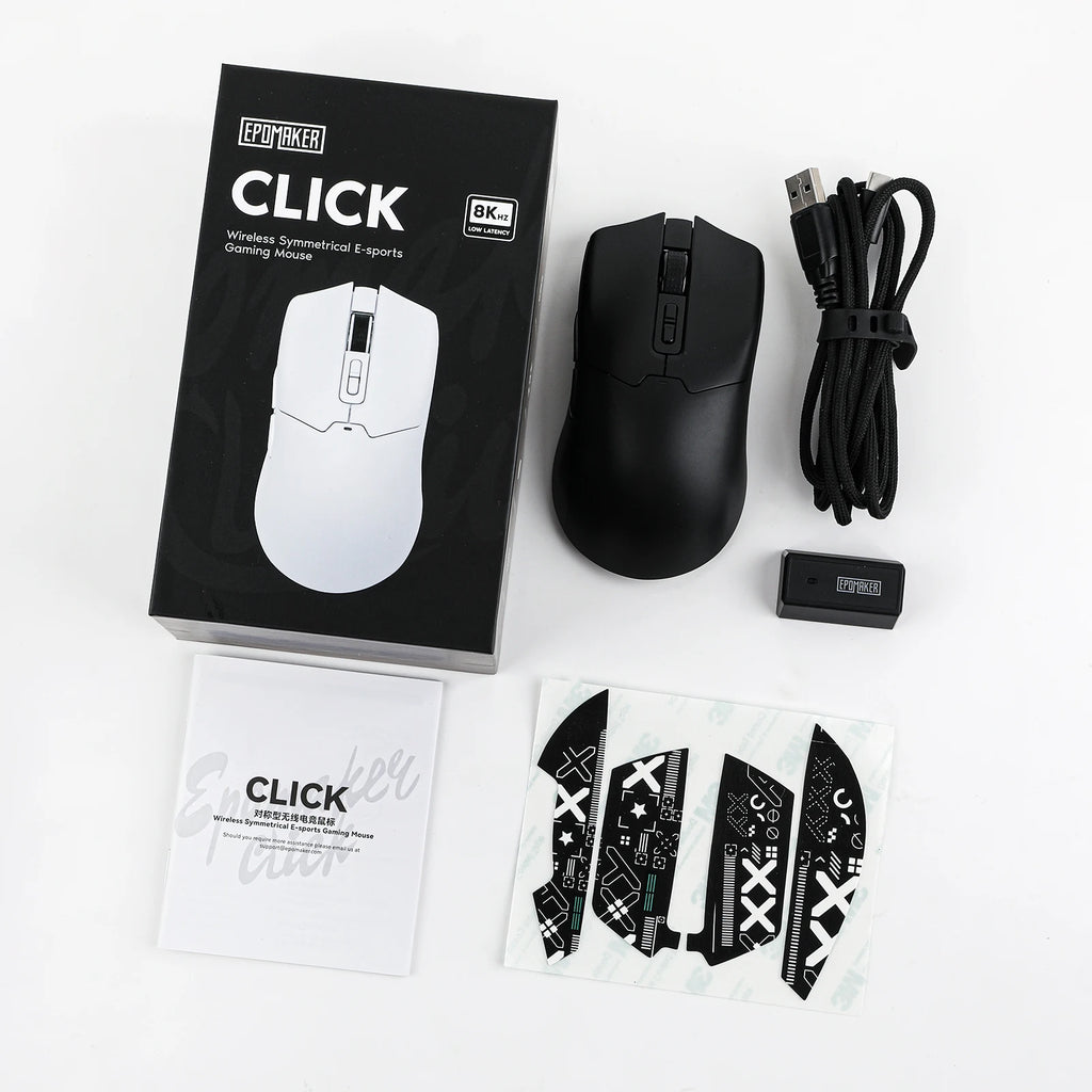 EPOMAKER Click Tri-mode Wireless Lightweight Gaming Mouse 8K Polling Rate with PAW3950 Sensor & 800 to 42000 DPI