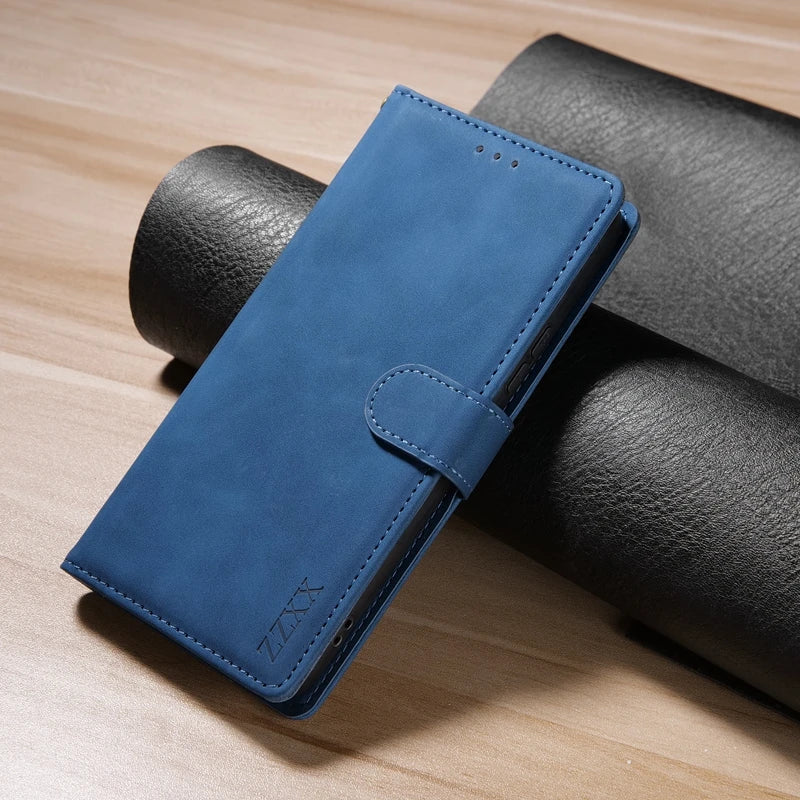 Redmi Note Wallet Case - Shock-Absorbing Leather Flip Cover Tidesmit