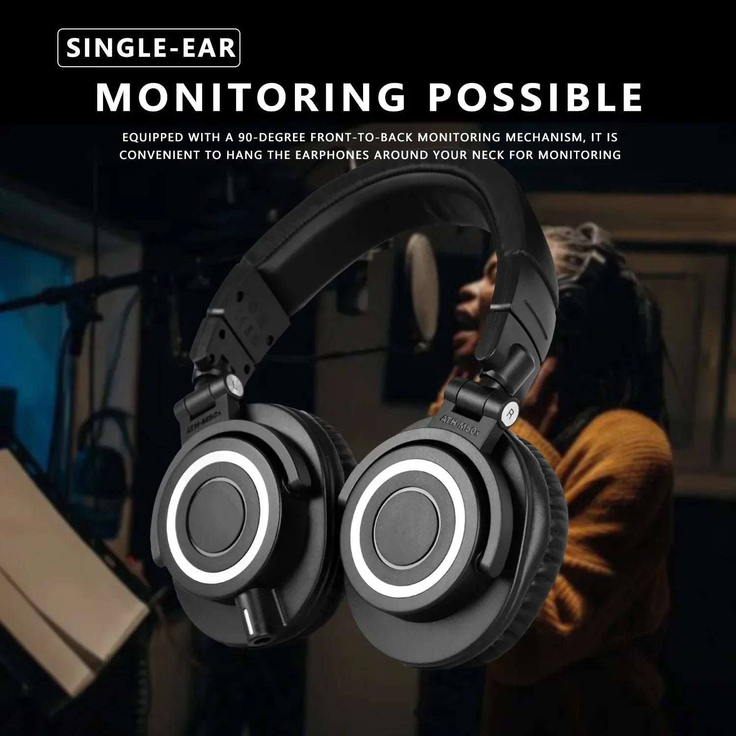 Studio Monitor Headphones with 45mm Drivers by Tidesmit Tidesmit
