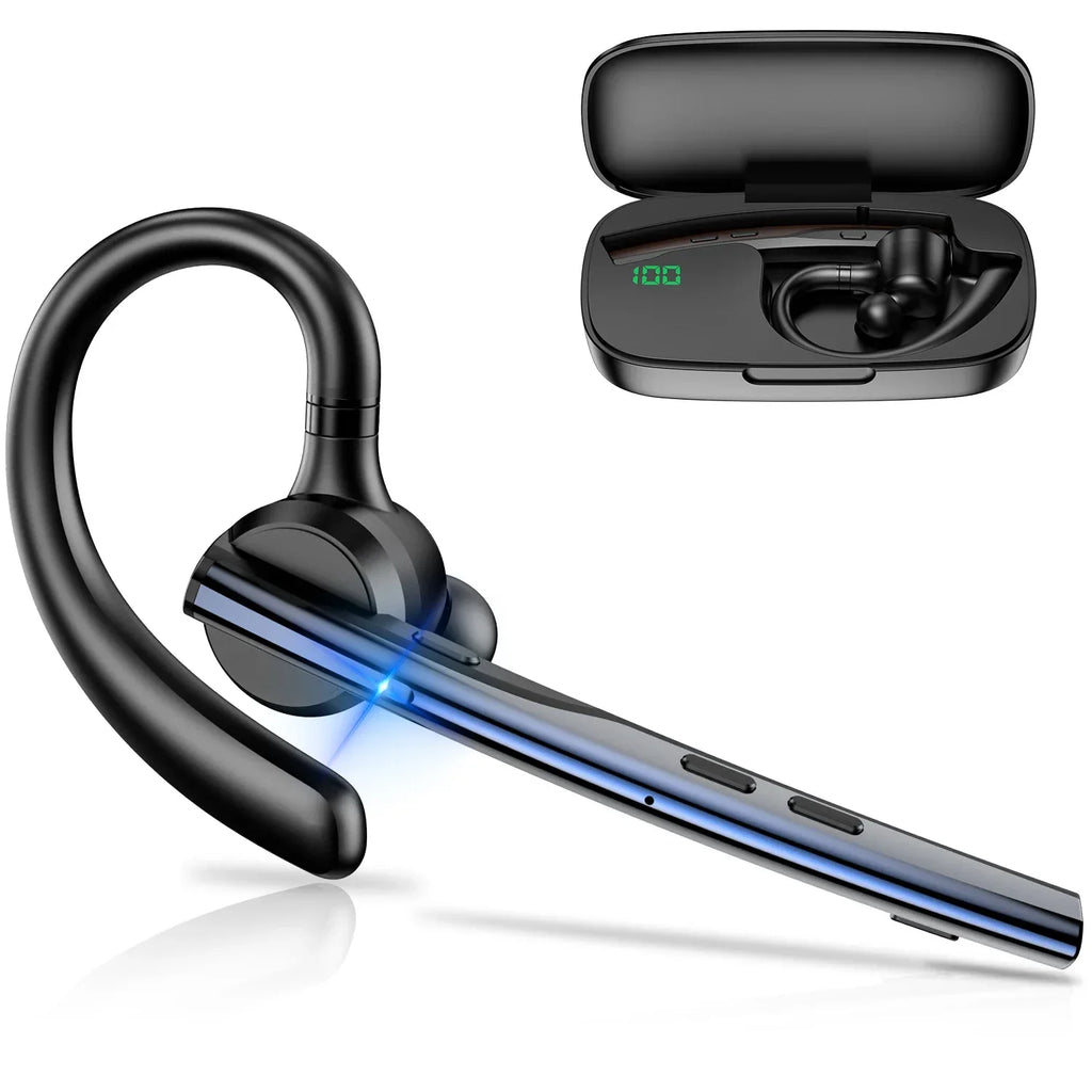 Wireless Office Headset with Noise Cancelling Mic | Tidesmit English Black Tidesmit