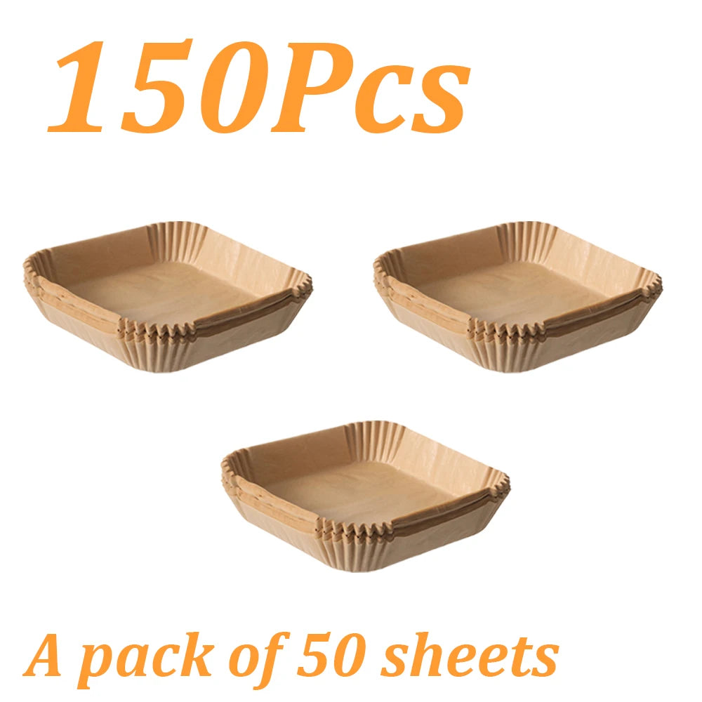 50-500Pcs Air Fryer Disposable Paper Non-Stick Square Round Non-Stick Airfryer Baking Papers Air-Fryer Paper Liners Paper
