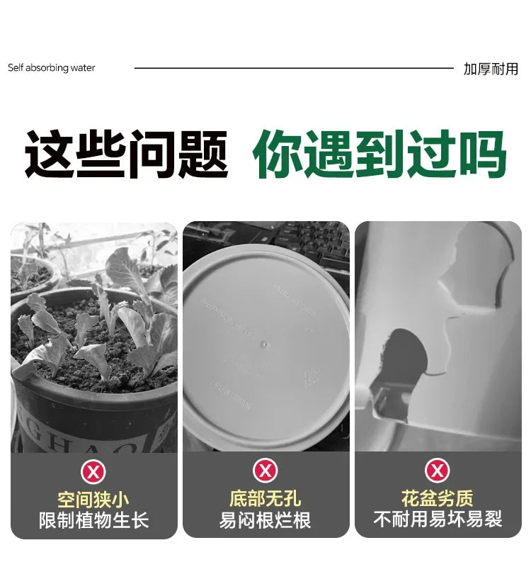Flower Pot Lotus Leaf Edge Household Thickened Plastic Indoor Balcony Lily Wind and Wave Edge Pot 2pcs (Flower Pots Bases)