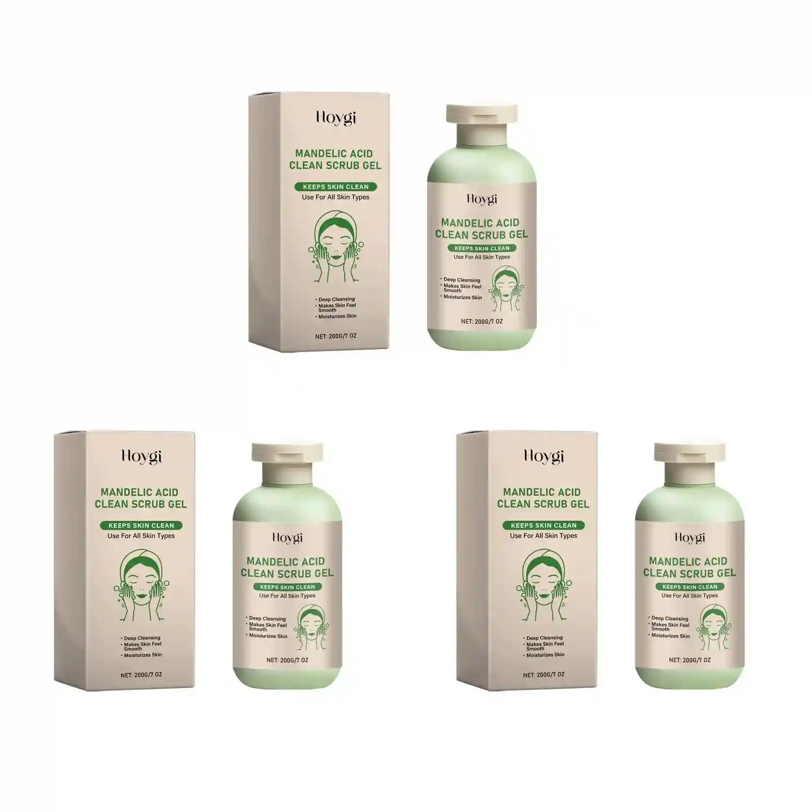 Mandelic Acid Body Scrub | Gentle Exfoliating Treatment 200g Scrubs Treatments 3 x 200g Boxed Tidesmit