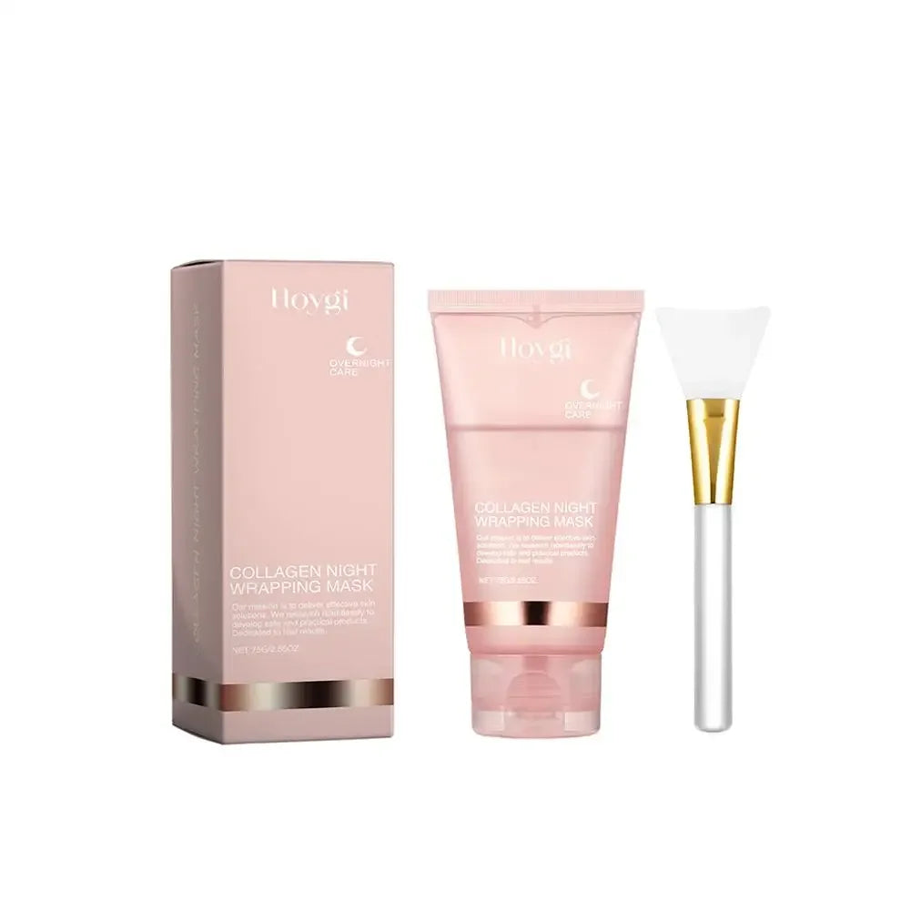 Tidesmit Collagen Overnight Wrapping Peel Off Mask texture close-up for deep hydration Korean skincare night care