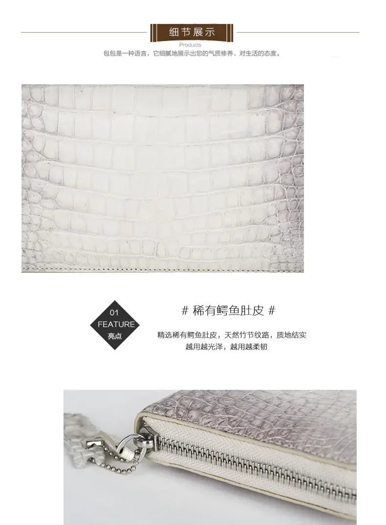 ourui Zipper male wallet Himalayan white long male handbags  men clutch bag