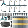 60M DIY Free Bending Universal Sprayer Kit 6mm Hose Patio Misting Cooling System for Garden Plant Fogging Watering Irrigation