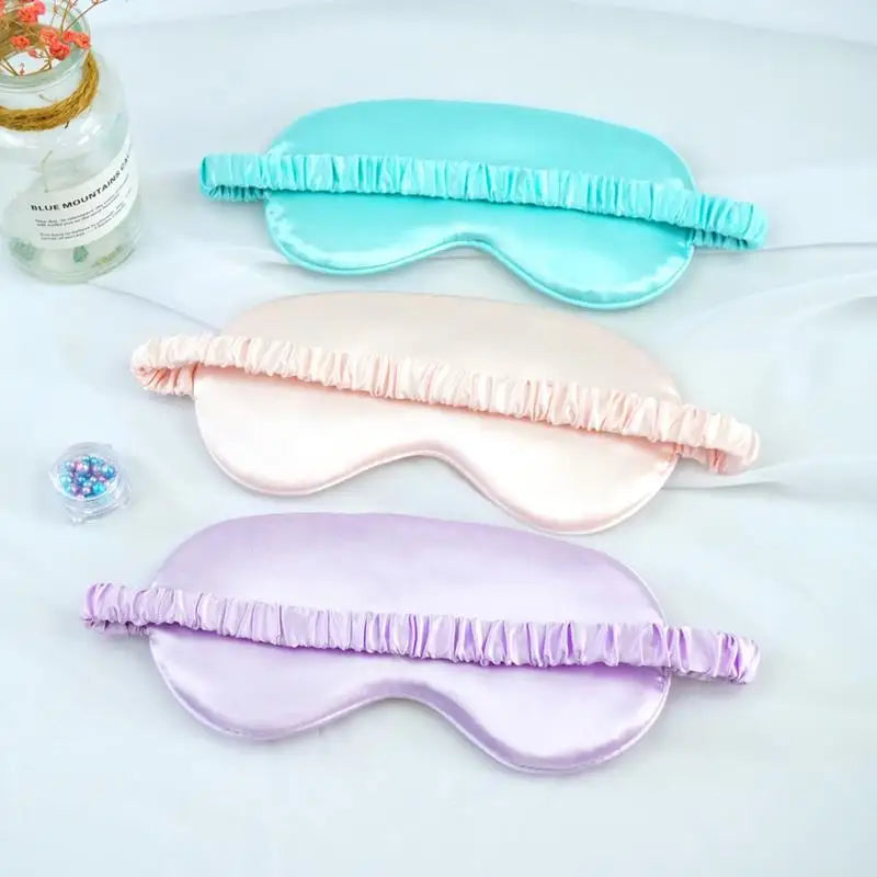 Imitated Silk Eye Mask for Sleeping Breathable Eyeshade Cover Sleeping Mask for Travel Nap Soft Comfort Blindfold Night Eyepatch