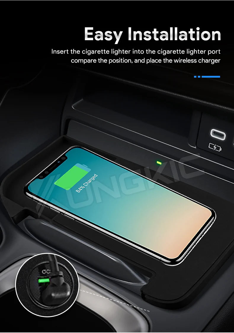 Wireless Charger Pad for Lexus NX 2022-2025 - Qi Certified Fast Charge Tidesmit