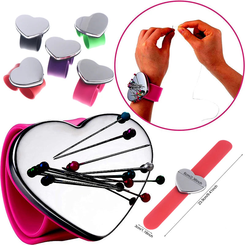 Magnetic Sewing Pincushion Wristband - Silicone Wrist Pin Holder Massage Chairs Tidesmit